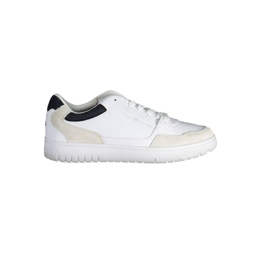 Tommy Hilfiger White Leather Men Sneaker Tommy Hilfiger