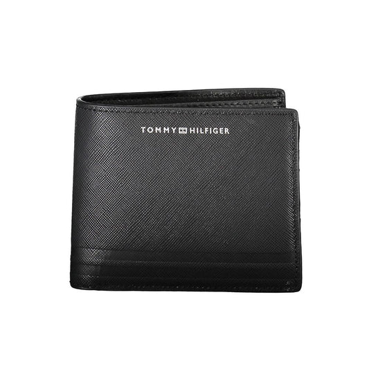 Tommy Hilfiger Black Leather Men Wallet Tommy Hilfiger