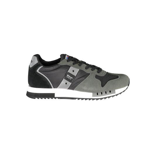 Blauer Classic Black Lace-Up Sport Sneakers Blauer