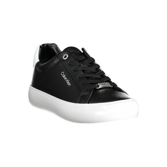 Calvin Klein Black Leather Women Sneaker Calvin Klein