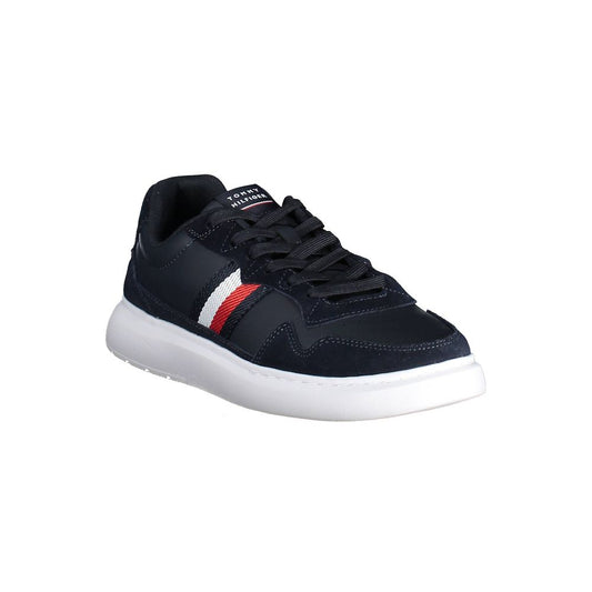 Tommy Hilfiger Blue Leather Men Sneaker Tommy Hilfiger