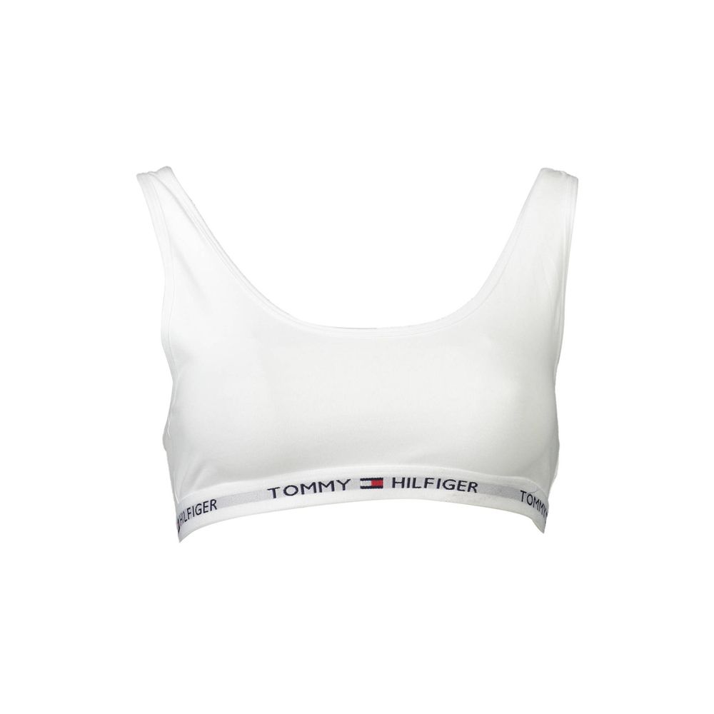 Tommy Hilfiger White Cotton Women Sports Bra Tommy Hilfiger