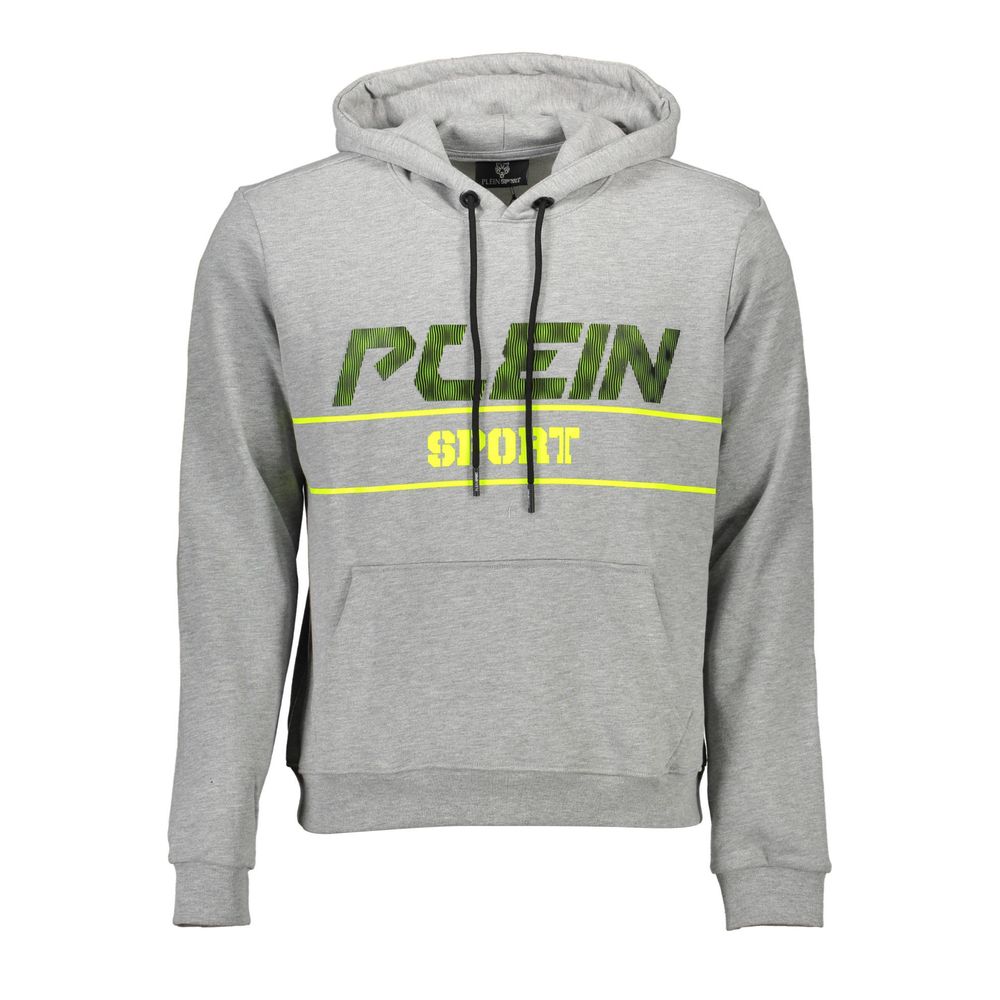 Plein Sport Gray Cotton Men Sweater Plein Sport