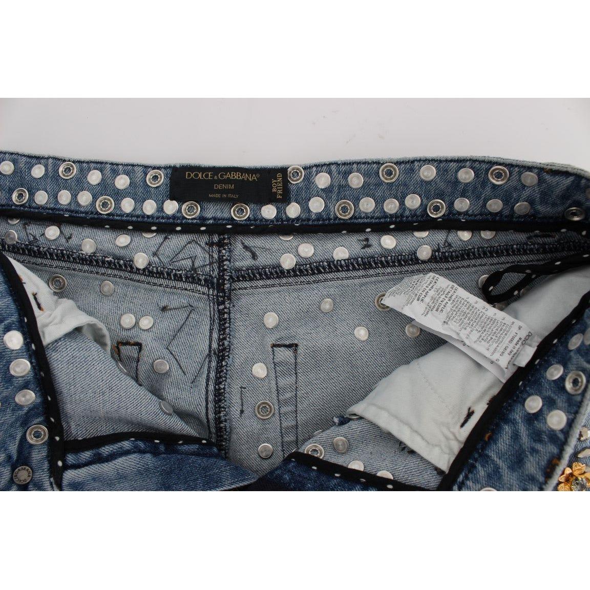 بنطلون جينز Dolce &amp; Gabbana Enchanted Sicily Crystal Heart Boyfriend