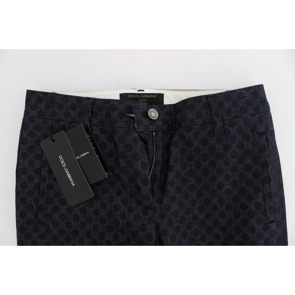 Dolce & Gabbana Polka Dotted Slim Capris Jeans