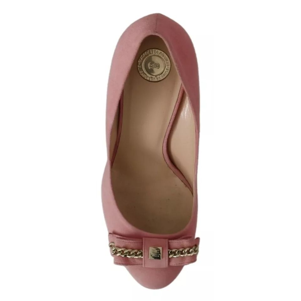 Elisabetta Franchi Pink Bow Stiletto Heel Pumps Shoes