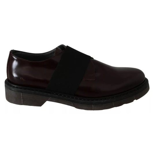 Dr. Martens Dark Brown Leather Elastic Strap Shoes