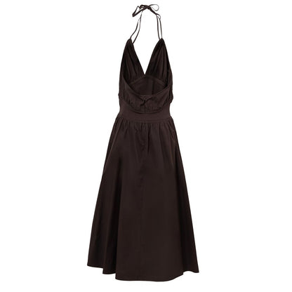 Bottega Veneta Brown Cotton Long Dress