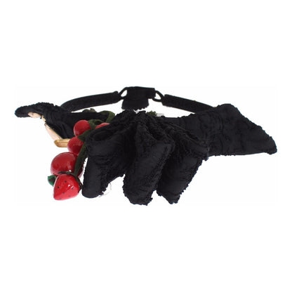 Dolce & Gabbana Diadem Headband Tiara Berry Fruit Crystal Bow Hair