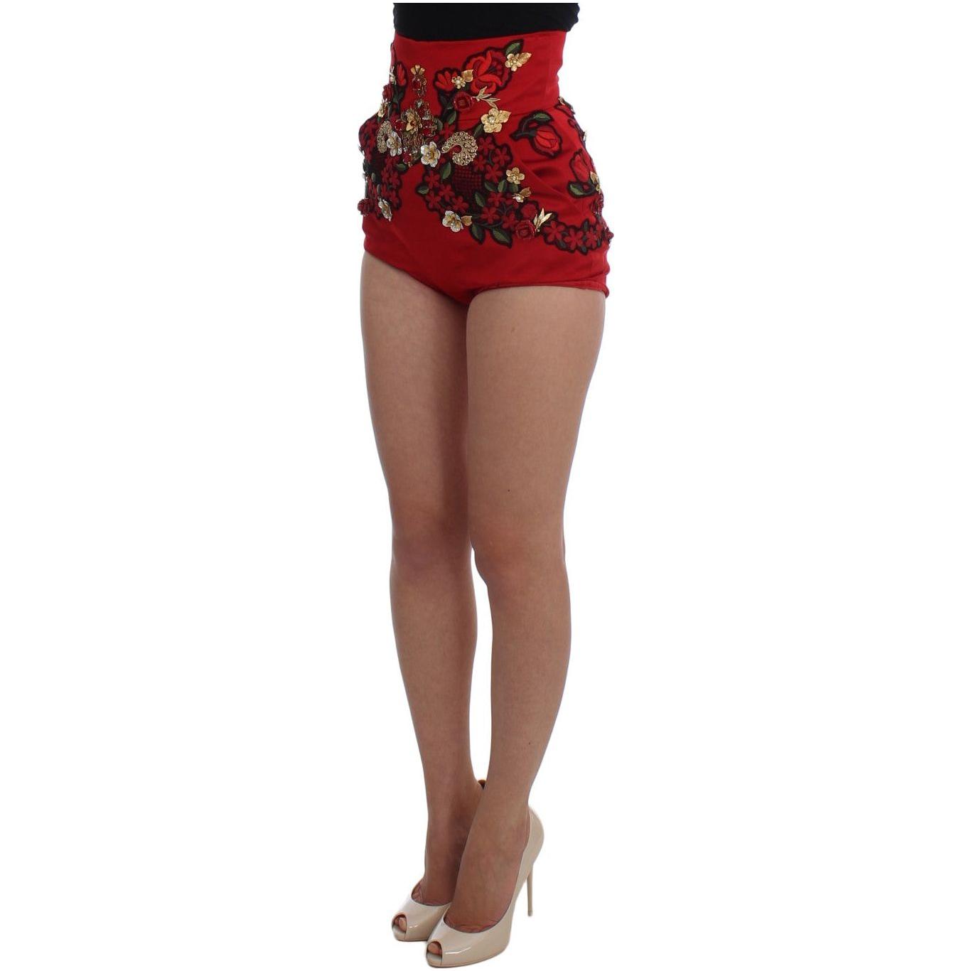 Dolce & Gabbana Enchanted Sicily Embroidered Silk Shorts Dolce & Gabbana