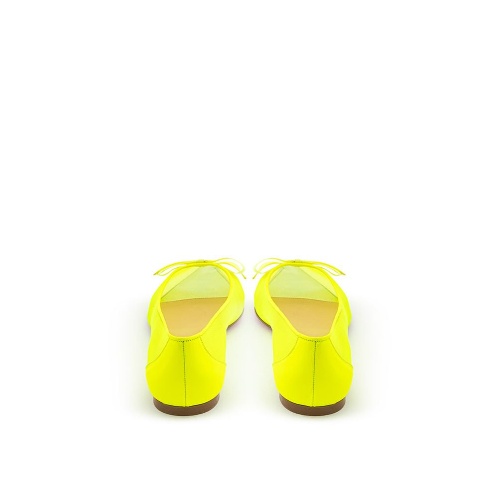 Christian Louboutin Yellow Mesh Ballet Flats