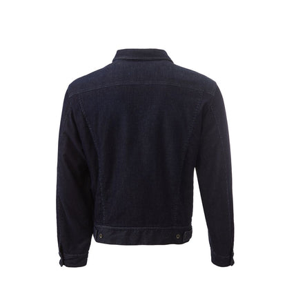 Lardini Blue Cotton Denim Jacket