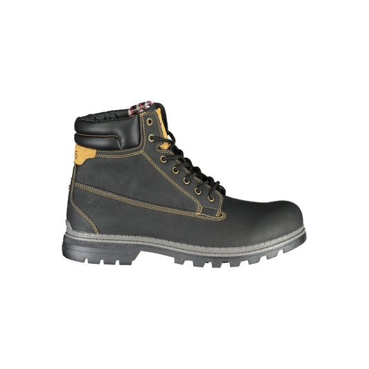 Carrera Black Polyurethane Men Ankle Boot