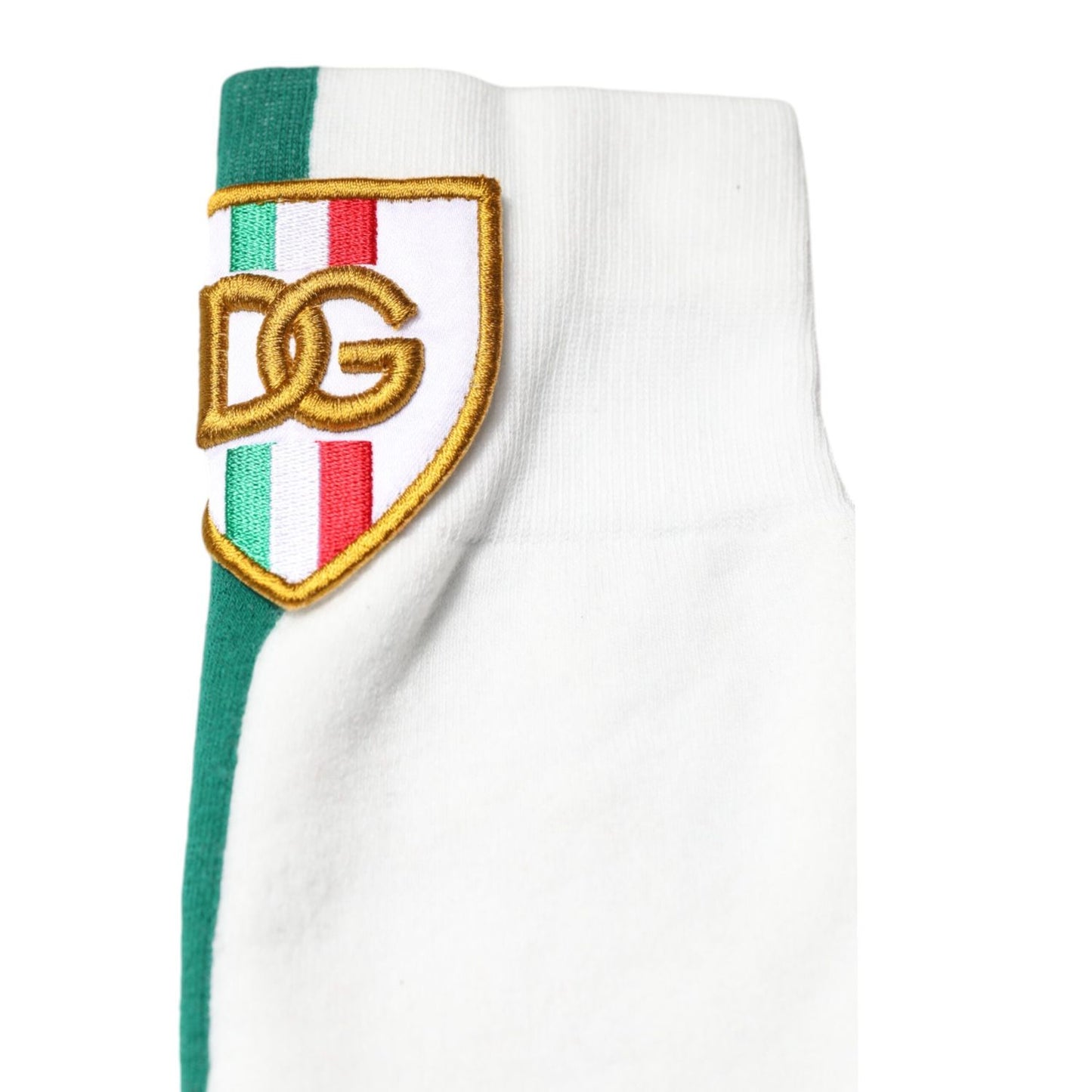 Dolce & Gabbana Multicolor Cotton DG Logo Patch Mid Calf Socks