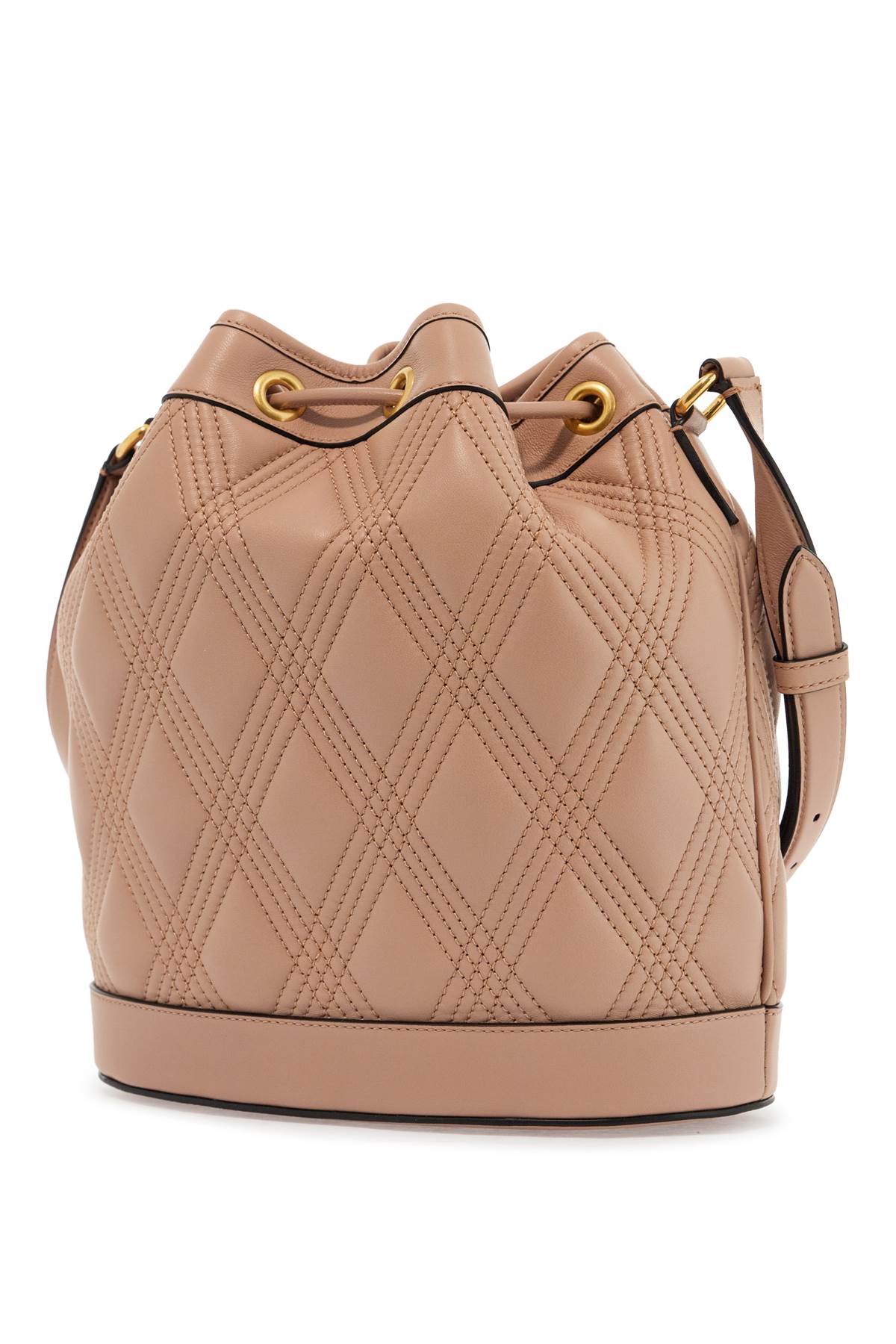 Valentino Garavani quilted pink leather bucket crossbody bag with golden details Handbag Valentino Garavani