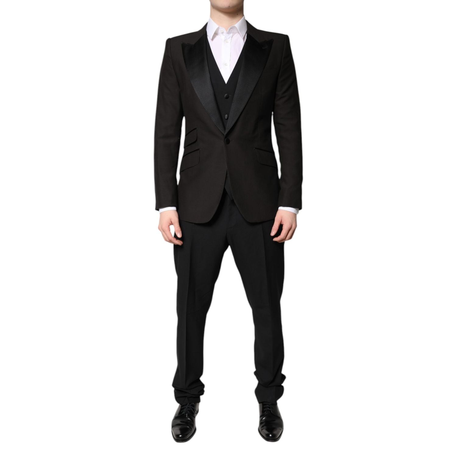 Dolce & Gabbana Dark Gray Single Breasted Formal 3 Piece Suit