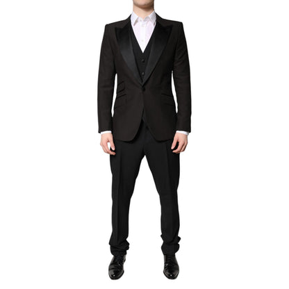 Dolce & Gabbana Dark Gray Single Breasted Formal 3 Piece Suit