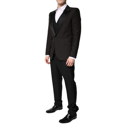 Dolce & Gabbana Dark Gray Single Breasted Formal 3 Piece Suit