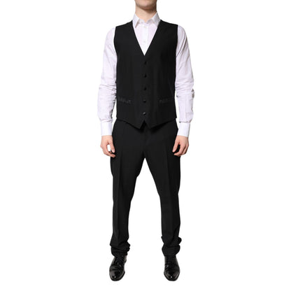 Dolce & Gabbana Dark Gray Single Breasted Formal 3 Piece Suit