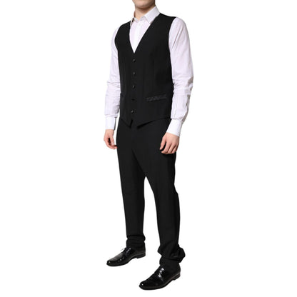 Dolce & Gabbana Dark Gray Single Breasted Formal 3 Piece Suit