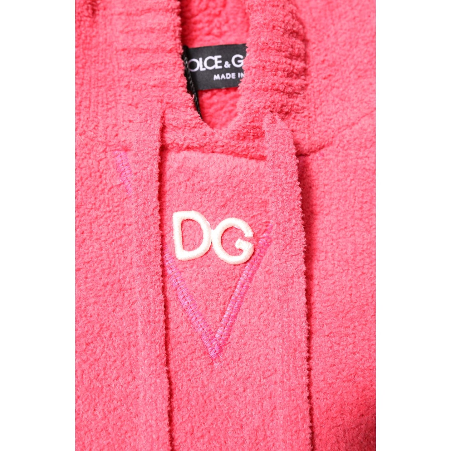 Dolce & Gabbana Red Cotton Knit Hooded Men Pullover Sweater