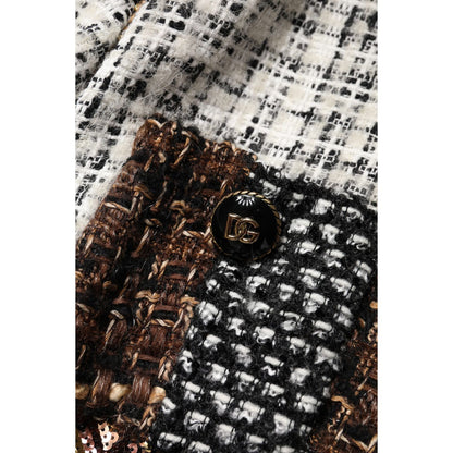 Dolce & Gabbana Multicolor Patchwork Button Down Jacket