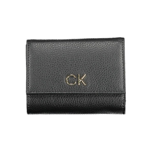 Calvin Klein Black Polyurethane Women Wallet