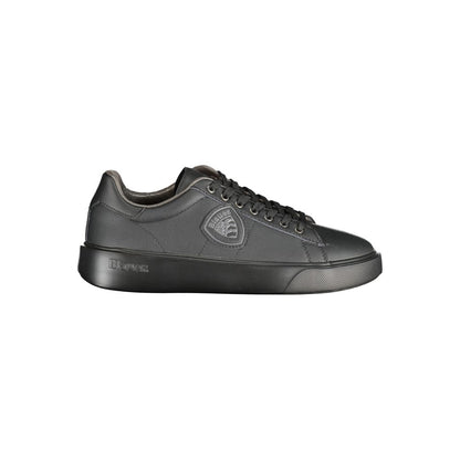Blauer Black Polyester Low Top Sneakers Blauer