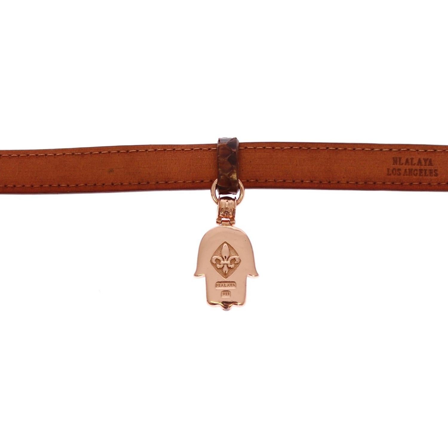 سوار نيالايا الأنيق المصنوع من جلد الثعبان والذهب