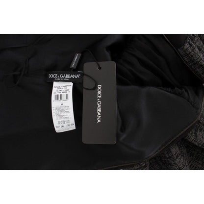 Dolce & Gabbana Black Gray Sheath Gown Full Length Dress