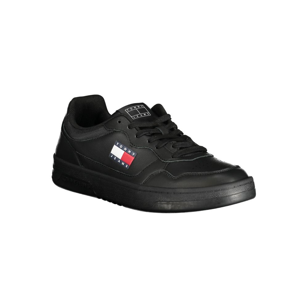 Tommy Hilfiger Black Polyester Athletic Sneakers
