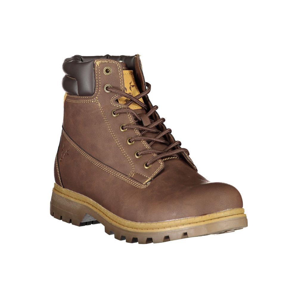 Carrera Marrone Poliestere Men Ankle Boot