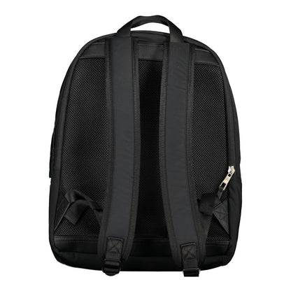 Tommy Hilfiger Black Polyester Men Backpack
