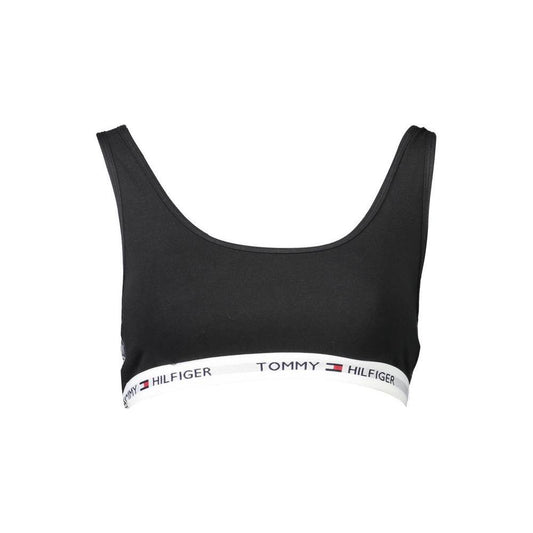 Tommy Hilfiger Black Cotton Women's Sports Bra