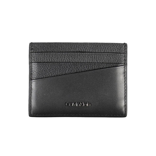 Calvin Klein Black Leather Mens Wallet Holder