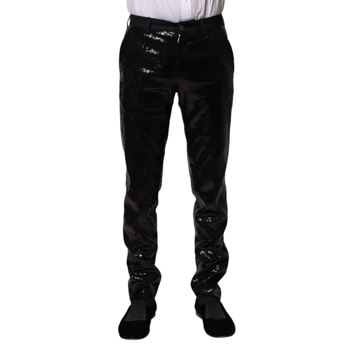 Dolce & Gabbana Black Sequined Embellishment Pants
