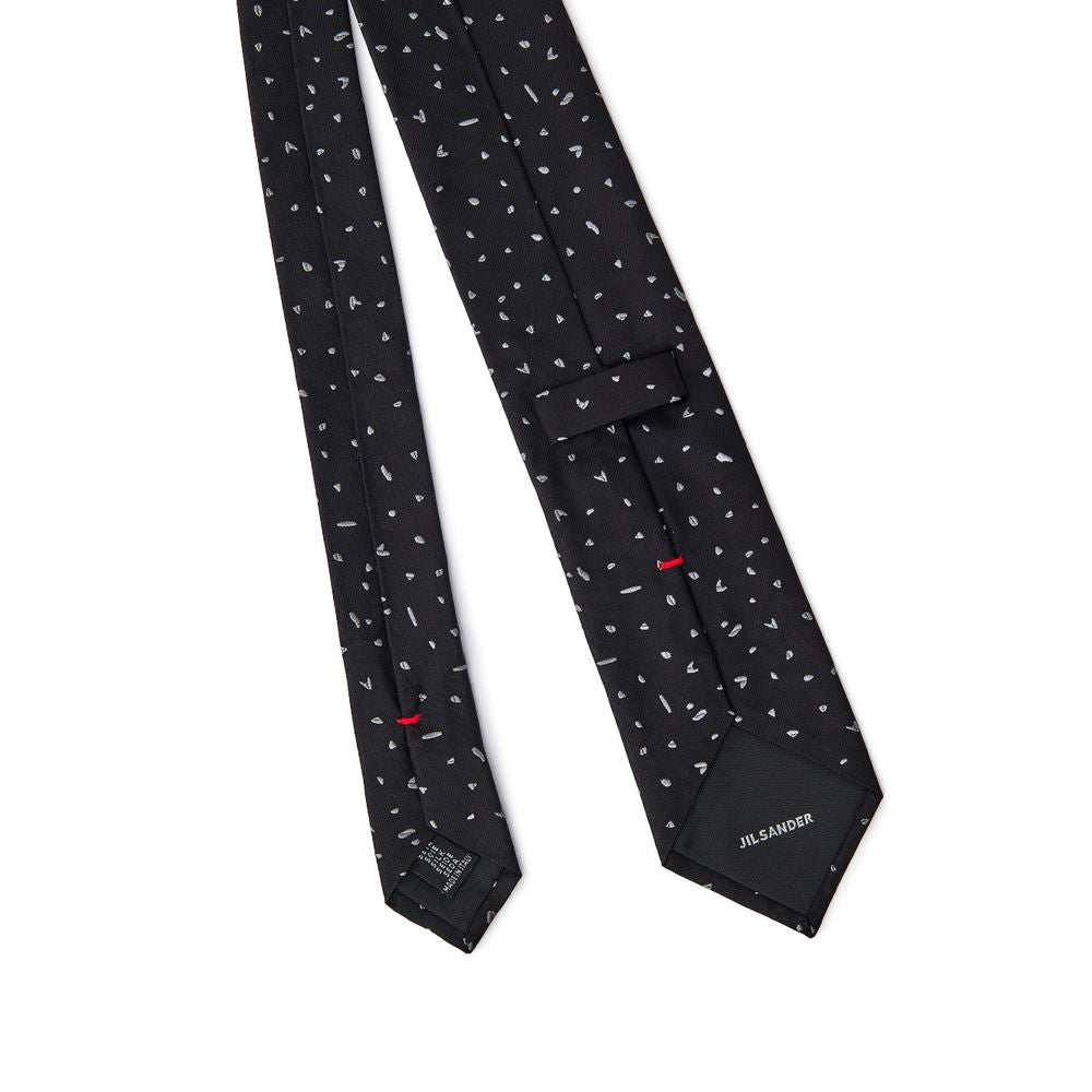 Jil Sander Black Silk Tie