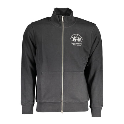 La Martina Black Cotton Men's Sweatshirt