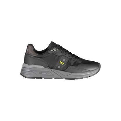 Blauer Black Polyurethane Men Sneaker