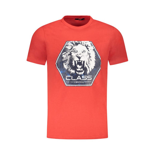 Cavalli Class Red Cotton Men's T-Shirt 1728,67403481248,Cavalli Class,Clothing,L,M,Men,New with tags,Red,T-Shirts - Clothing,T-Shirts - T-Shirts - Clothing,XL,XXL