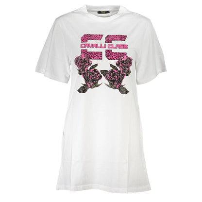 Cavalli Class White Cotton Women's Dress