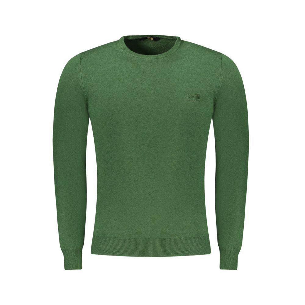 Cavalli Class Green Polyester Sweatshirt