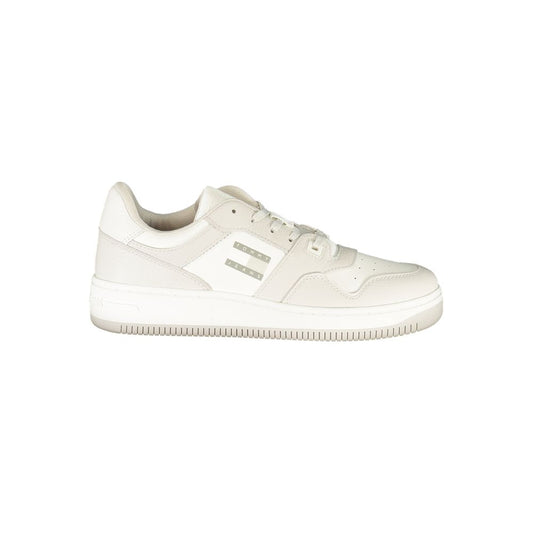 Tommy Hilfiger White Polyurethane Men Sneaker