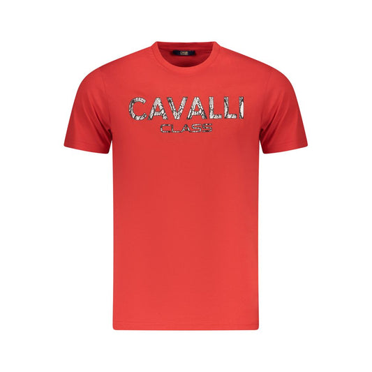 Cavalli Class Rosso Cotton Men T-Shirt 1728,67403481248,Cavalli Class,Clothing,L,M,Men,New with tags,Red,T-Shirts - Clothing,T-Shirts - T-Shirts - Clothing,XL,XXL