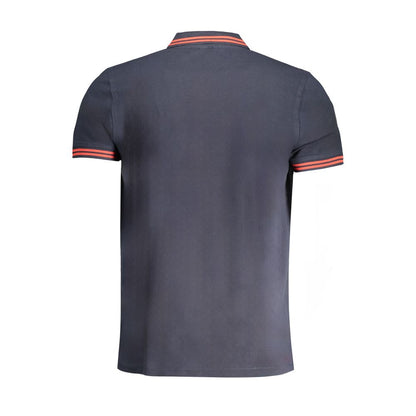 Cavalli Class Blue Cotton Men Polo Shirt