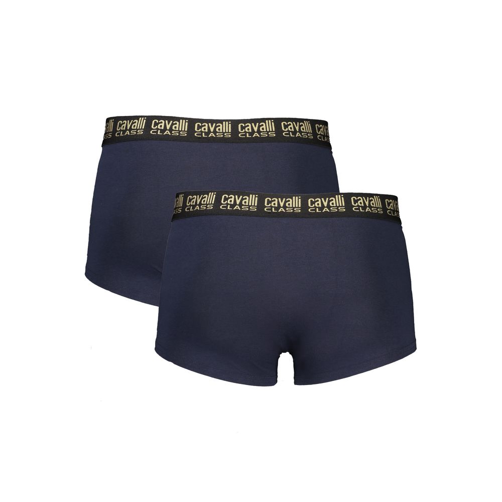 Cavalli Class Blu Cotton Mens Boxer