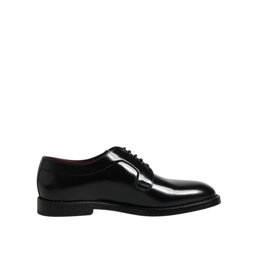 Dolce & Gabbana Black Leather Lace Up Derby Dress Formal Shoes