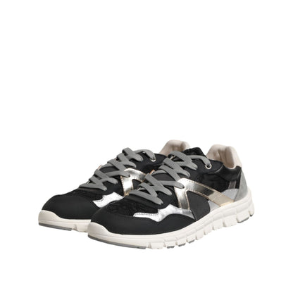 Dolce & Gabbana Multicolor Suede Low Top Men Sneaker Shoes