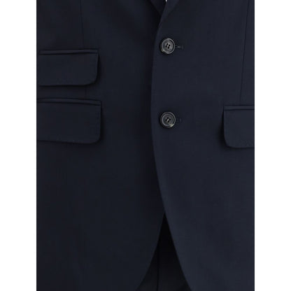 Dsquared² Black Fleece Wool Two-Piece Suit