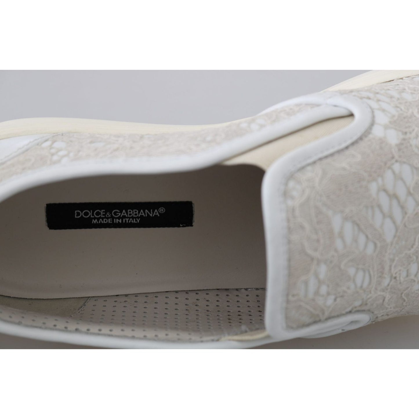 Dolce & Gabbana Elegant Off White Loafers for Ladies WOMAN SNEAKERS Dolce & Gabbana